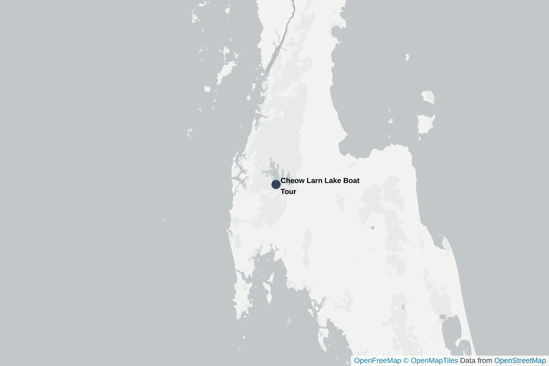 Carte de Cheow Larn Lake Boat Tour