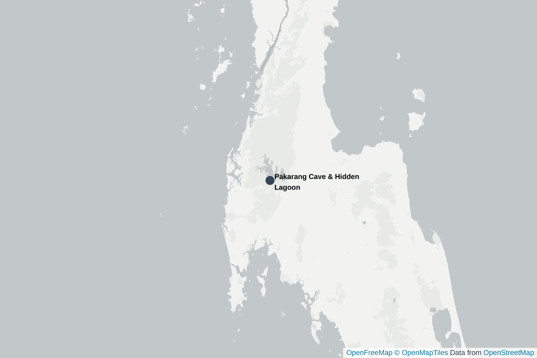 Carte de Pakarang Cave & Hidden Lagoon